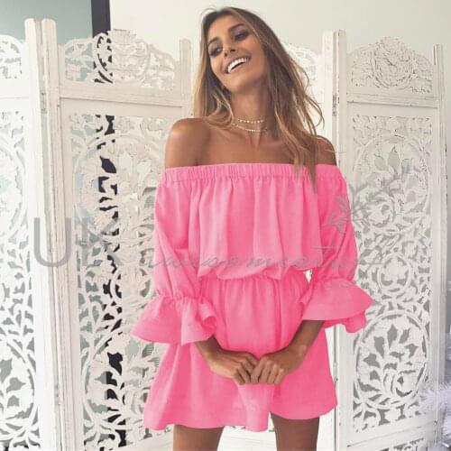 Hot Selling Hot Style European and American Fashion Womens Short Skirts Four-Sided Elasticity One-Shoulder Dress Fashion