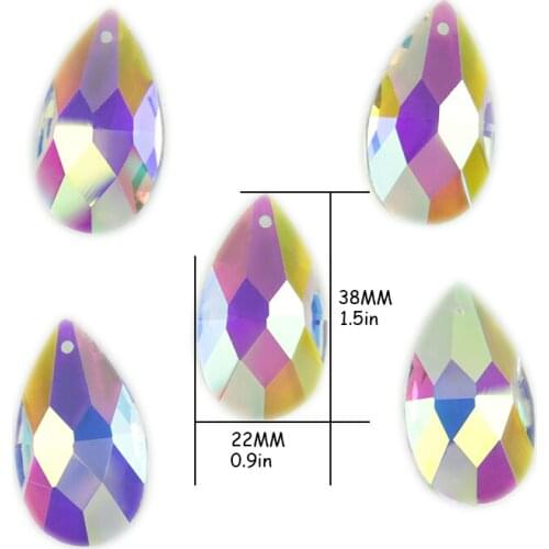 Hot 38mm 10pcs AB Color Crystal Chandelier Pendants, Crystal Trimming Lighting Lamp Parts For Sales