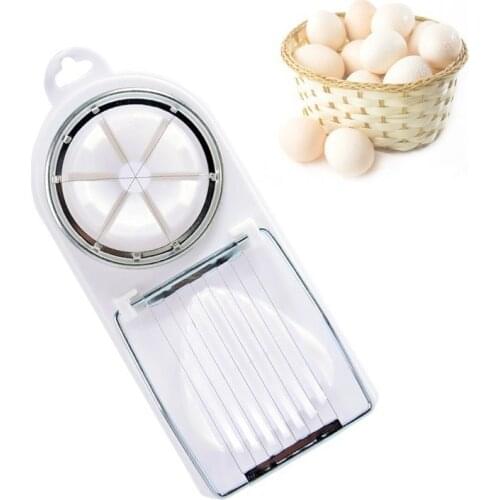 ZORASUN Cooking Tools Egg Slicer 2 in 1 Egg Cutter Stainless Steel Blade with Plastic Holder Kitchen Gadgets