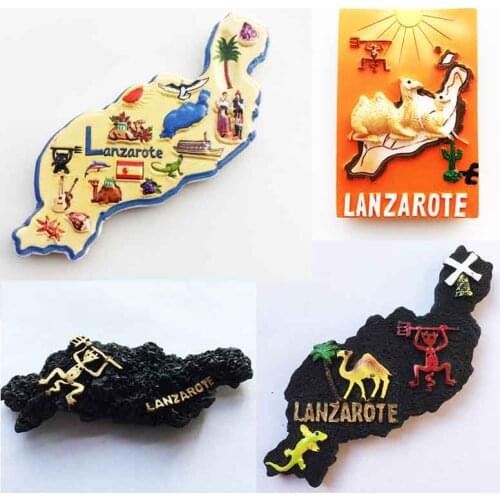 Spanish Refrigerator Magnets Lanzarote Travel Souvenir Fridge Sticker Spain Tourist Collection Home Decoration Hand Gift