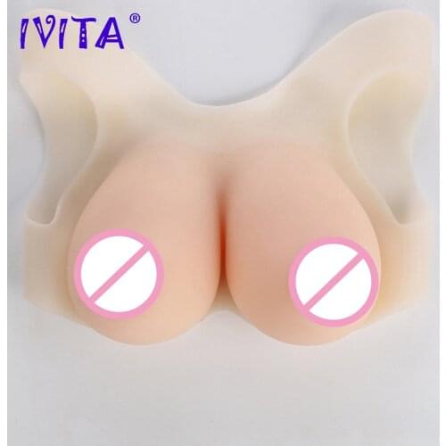 IVITA 12KG Huge Artificial Silicone Breast Forms Fake Boobs For Crossdresser Transgender Shemale Enhancer Ladyboy False Breast