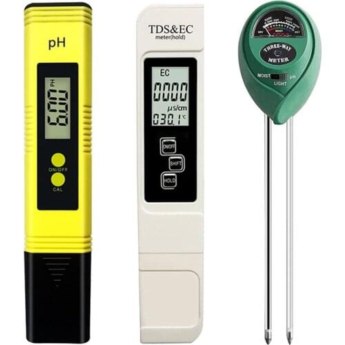 Hot PH Meter,Soli Ph Meter,TDS PPM Meter,PH Tester Digital Soli and Plant Water 3 Pack,PH Pen Test Kit (3)