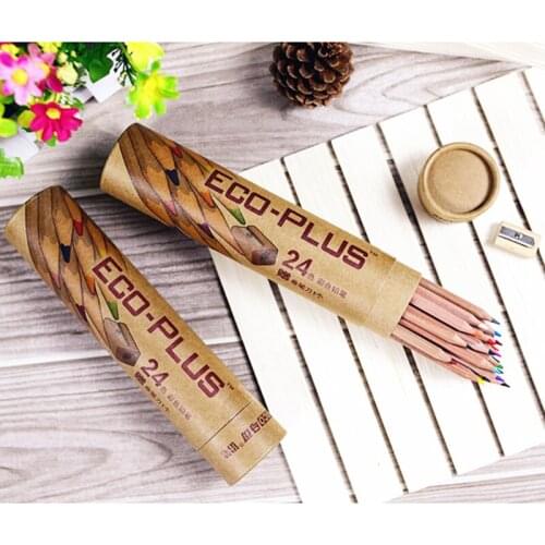 Marco 24 Colored Pencils 24Pcs Non-toxic Lead-free wood Pencil For Drawing Sketching Set Stationery