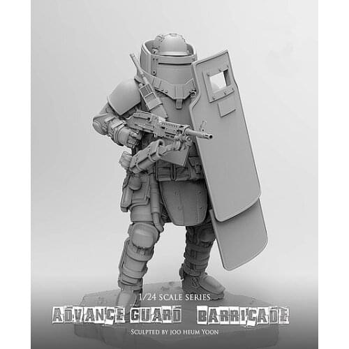 1/24 Scale Resin Figures Model Kits Advance Guard Barricade Unassambled Unpainted