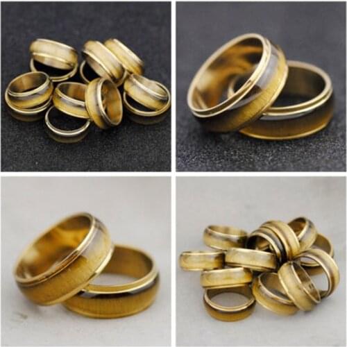 Wholesale 36pcs Stainless Steel Rings Opal Cat Eye Bands Ring for Men Womens stainless steel jewelry Gift Mix Sizes MR43