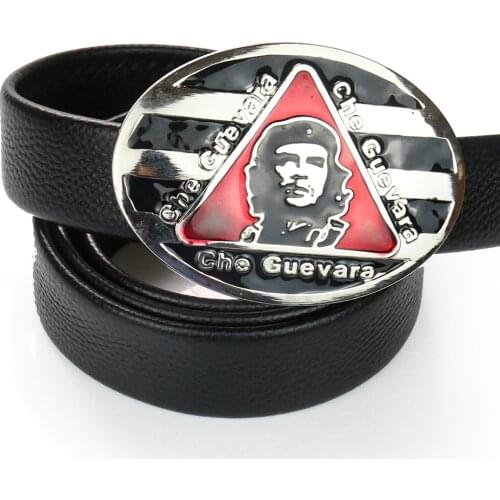 Men&women Belt Buckle Che Guevara Metal Buckle Fashion Waistband Military Belt Army Tactical Belt Strap Accessory Christmas Gift