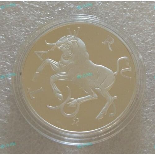 The new US version of the 12 constellation Taurus(4.21-5.20) Plated Coin Commemorative Coin Badge Medal Collection Best Gift