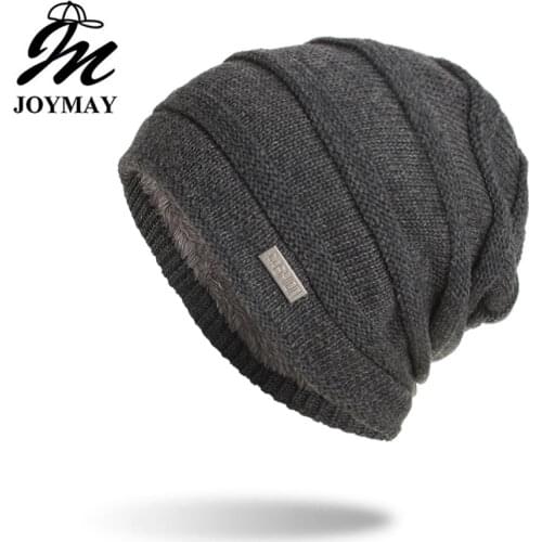 Joymay 2018 New Winter Hat Unisex Skullies & Beanies Knitting Cap Hats Gorro Caps For Men Women Dropshipping WM105
