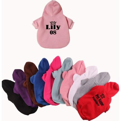 Pet Clothes Dog Hoodie Custom French Bulldog Puppy Coat Sweatshirt Cotton Winter Dog Cat Clothing For Small Large Dogs Chihuahua