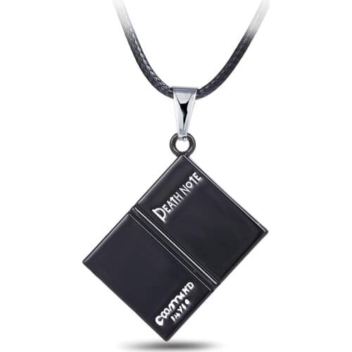Anime Death Note Necklace Ryuk Ryuuku Book Metal Pendants Long Chain Necklaces Souvenirs Accessories Figure Toys Doll Gift