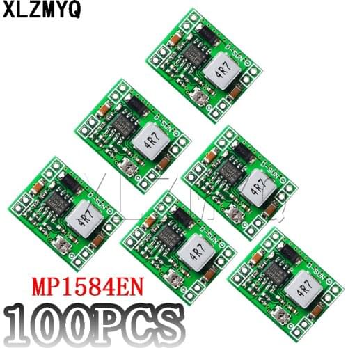 100pcs / MP1584 DC-DC Step Down Power Supply Module MP1584EN 3A Adjustable Buck Converter for Arduino Replace LM2596 24V 12V 3V