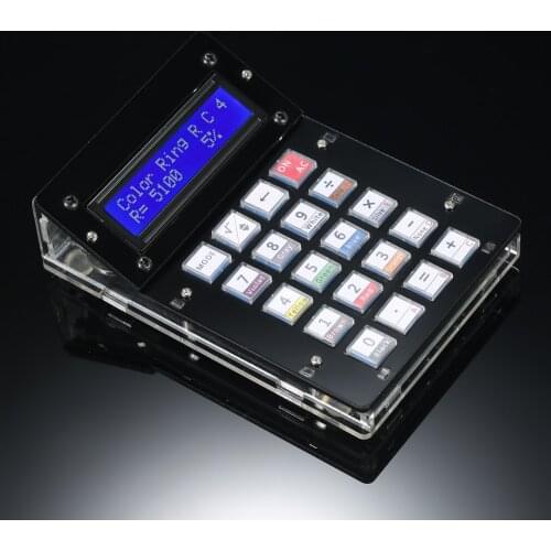 A DIY Calculator Counter Kit with Acrylic Case LCD Display Multi-purpose Electronic Calculator Counter Electronics Computing