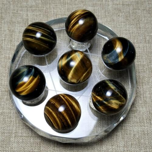 Seven Star array Natural Tiger’s Eye Stone Jasper Crystal Ball