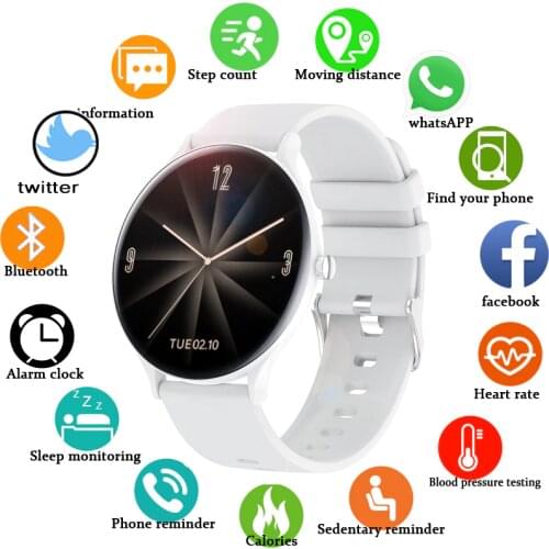 2020 New Color Full touch screen Women Smart Watch Men Waterproof fitness multifunctional Sport watch Heart rate blood pressure