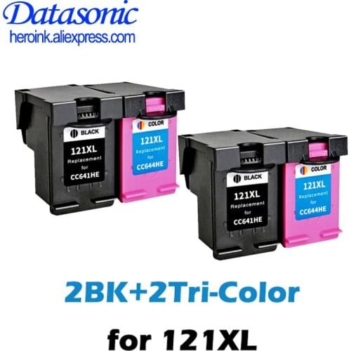 4Pcs compatible ink cartridge For HP 121 Deskjet D2563 F4283 F2483 F4213 F4283 F4583 printers cartridge For HP121 121XL