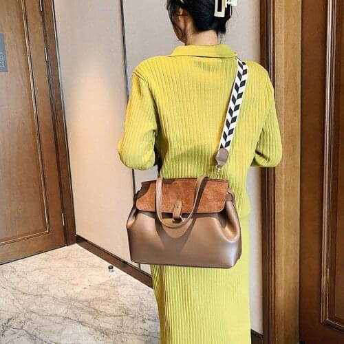 2021 Branded Trending Solid Color Shoulder Bag Lady Luxury Handbags and Purses Large Capacity Pu Leather Crossbody Bag for Women