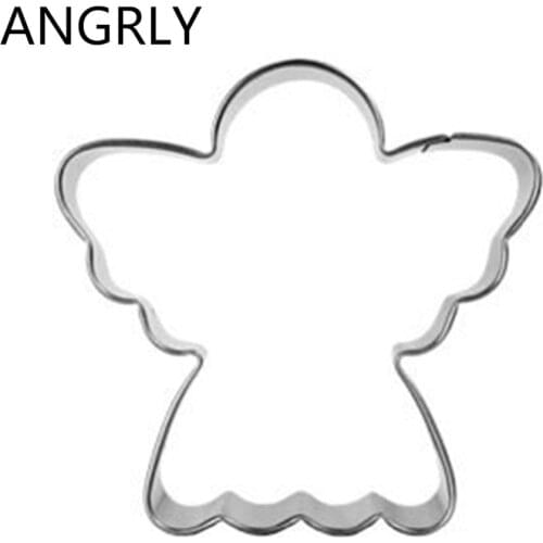 Angel Cake Decoration Pastry Blender Biscuit Cookie Cutter Tools Kitchen Cake Mold Supplies Stainless Steel New Year Gifts