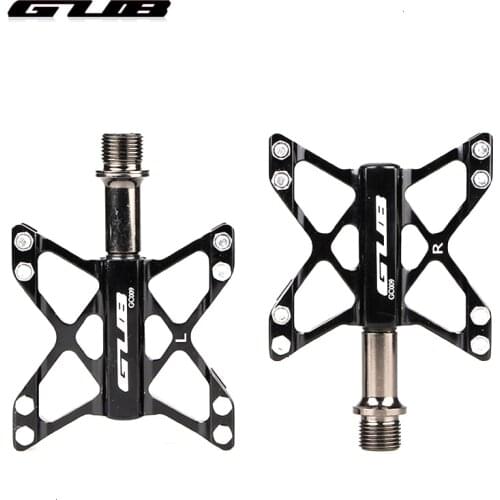 GUB 009Aluminum Alloy Bike Pedals For MTB Non-slip Bicycle Pedal 3 Bearing Flat Platform Antiskid Cycling Pedal Riding Bike Part
