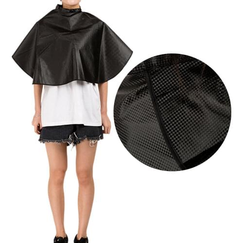 High Quality PVC Waterproof Hairdresser Collar Rubberized Salon Hair Coloring Apron Gown Hairdressing Cape Hair Cutting Wrap
