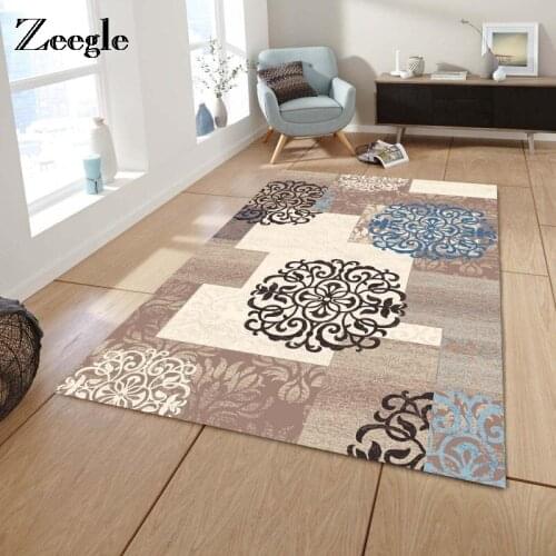Zeegle Nordic Carpets For Living Room Washabe Carpet Sofa Coffee Table Floor Rug Bedroom Bedside Rugs Anti-slip Baby Play Mats