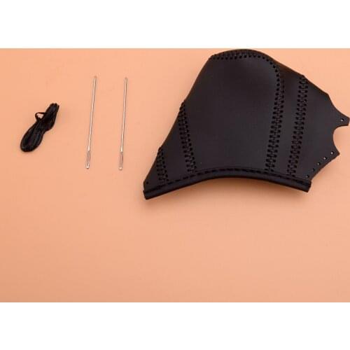 1 Set Genuine Leather Hand-Stitched Gear Shift Knob Cover Fit For Honda CRV CR-V 2007 2008 2009 2010 2011 Black