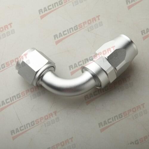 -10AN 90 Degree Swivel Oil Fuel Line Hose End Fitting Silver