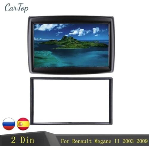 2 Din Car Radio Fascia For Renault Megane II 2003-2009 Adapter Frame Panel Cd Trim Panel Stereo Interface