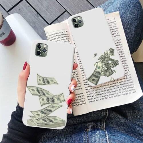 Rich money dollar Phone Case Candy Color for iPhone 6 6S 7 8 11 12 XS X SE 2020 XR mini pro Plus MAX Soft TPU mobile bags coque