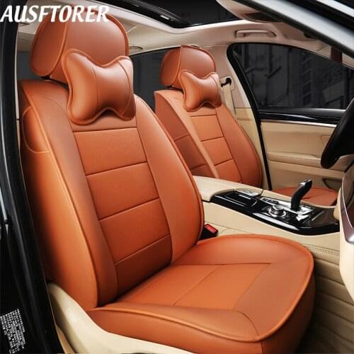 AUSFTORER Genuine Leather Seat Cover for Mercedes-Benz G 350 500 55 Automobiles Seat Cover Cowhide Car Seat Supports Accessories