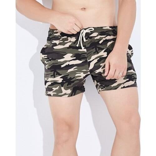 Men Plus Size Cotton Fitness Running Shorts Military Green Lace-up Camouflage Camo Cycling Shorts 3xl Summer Beach Board Shorts