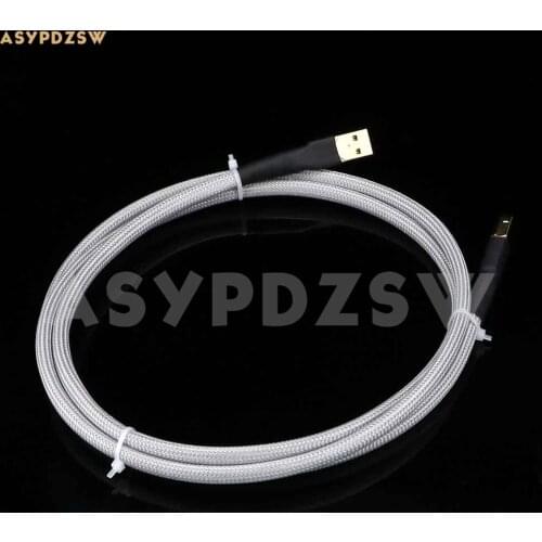 HIFI DIY 4N Sterling silver DAC decoding Male USB Type-A to Type-B Data/charging cable 70cm/1.2M/2M