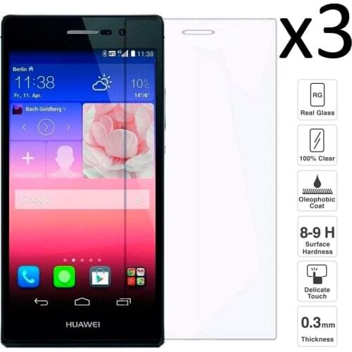 Huawei P8 Lite Set 3 pieces tempered glass screen protector anti-scratch ultra thin easy to install