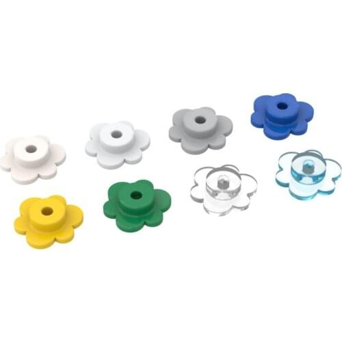 10PCS Building Blocks 3742 56750 Flower Petal Heads Bricks Assembles Particles DIY Education Parts Toy For Children Gift