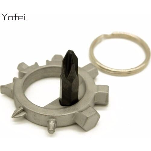 1PC EDC Multifunctional Portable Convenient Gear Outdoor Multi Octopus Bicycle Repair Tools Screwdriver 12 Function Pocket Tool