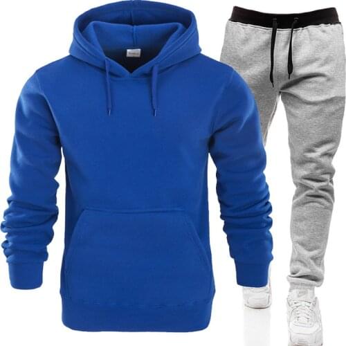 Mens Fashion Sportswear Running Training Sportswear Hooded Sweatshirt Womens Fitness Workout Running Wear Casual 2 Piece Set