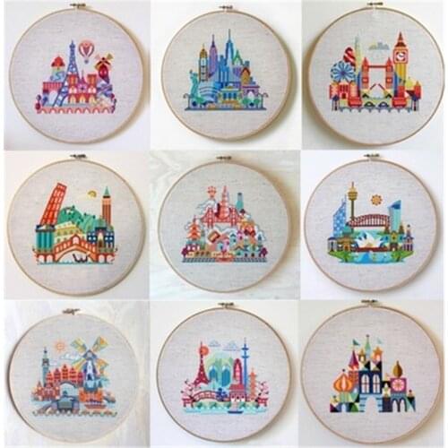 ZZ1059 Decoration Home Decor New Arrival Homfun Craft Christmas Cross Stich Set NO Hoop Counted DIY Cross Stitch Kit Painting