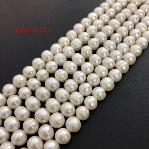 NEW natural 6-8mm white Pink purple multi-color freshwater pearl beads loose 15"