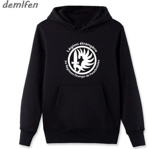 New French Foreign Legion Special Forces War Army Hoodie Men Fleece Zipper Sweatshirt Jacket Tops Harajuku