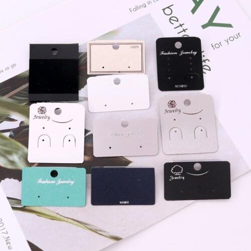 Wholesale 100pcs/lot Paper Velvet PVC Earrings Display Cards Holder Plastic Hook Cards Jewelry Price Tags Custom Logo Cost Extra