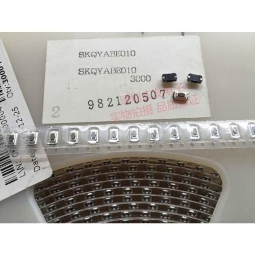 Original new 100% SKQYABE010 dust-proof SMD 3*6*2.5MM touch switch button slightly for inching 2pin