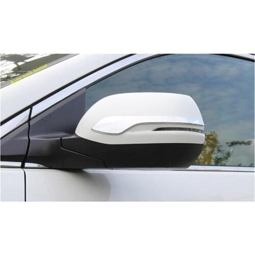 Lapetus Exterior Refit Kit Chrome Rearview Mirror Strip Cover Trim Fit For Honda CRV CR-V 2017 2018 2019 ABS / Auto Accessories