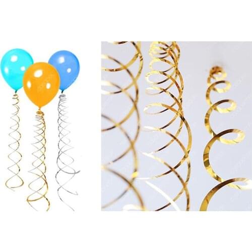 6pc/pack Ceiling Hanging Swirl Decoration Metallic For Wedding Christmas Halloween Birthday Party Decoration Baby Shower Boy