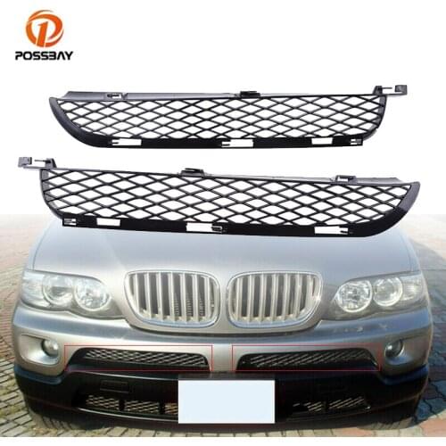 Car Front Lower Bumper Grille Auto Vent Grille Replacement Parts 51117116397 51117116398 for BMW X5 E53 Facelift 2004 2005 2006