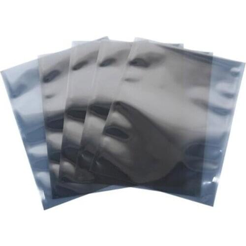 Open Top Gray Transparent Electronic Accessories Shielding Anti Static Package Bags Antistatic Packaging Bag