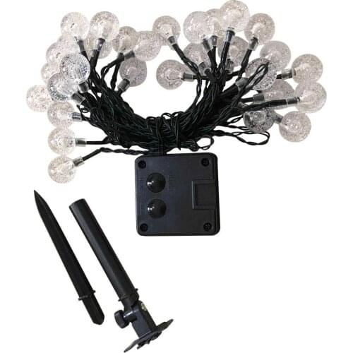 Solar string lights LED bubble ball holiday string lights outdoor garden waterproof string lights