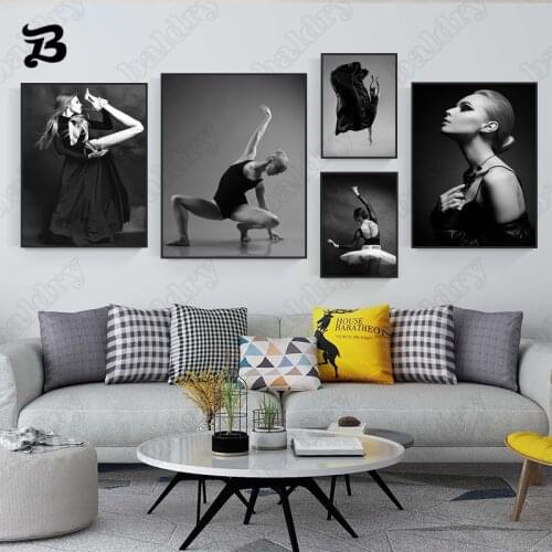 Dancing Ballerina Canvas Painting Girls Canvas Poster Prints Beautiful Ballerina Wall Art Decorative Dancing Picture Home Decor