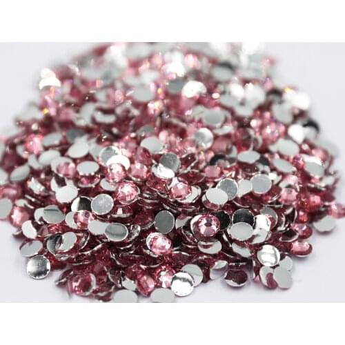 Dark Pink Color 2~6mm Flatback стразы Resin Non hotfix Rhinestones in Bulk Package Plastic Nail Art Decoration for Garment