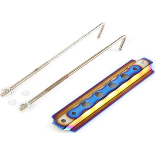 Burnt Blue Billet Aluminum Car Battery Tie Down Mount Bracket Holder Bar Universal