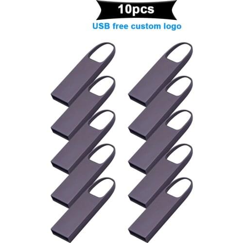 Bulk 10 pcs/lot Pendrive 128gb Usb waterpoof metal Flash Drive16gb 64GB 32GB Pen Drive 8GB 4gb memoria usb stick cle usb 2.0