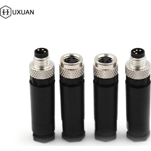 Quality Guarantee M8 Waterproof Sensor Connector 3 4 Pin A Type Male&female Straight&angle Screw Threaded Plug Coupling